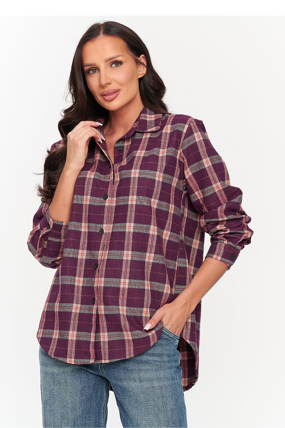 Long sleeve shirt model 231011 Makadamia